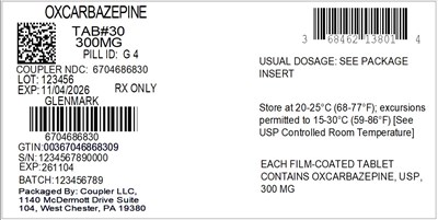 Label (68462 138 01 Oxcarbazepine 300mg 67046 868 30)